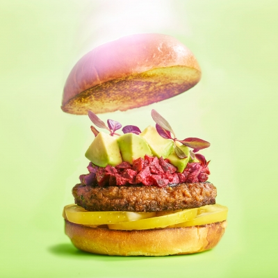 Go Beyond Vegan Burger photography Stephen Conroy