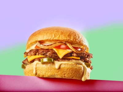 Smashed Beef Burger photography by Stephen Conroy food photographer