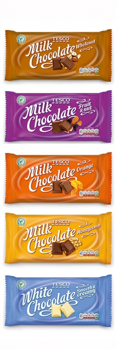 Tesco chocolate bar packaging photography by Stephen Conroy photographer
