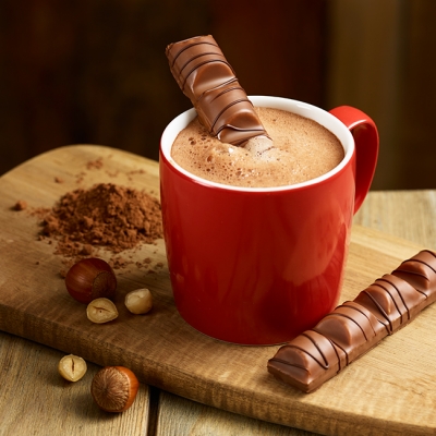 Kinder Beuno Hot chocolate drink photography by Stephen Conroy photographer 