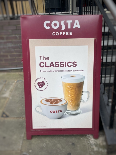 Costa Cappuccino and Latte photography by Stephen Conroy Food & Drink Photographer