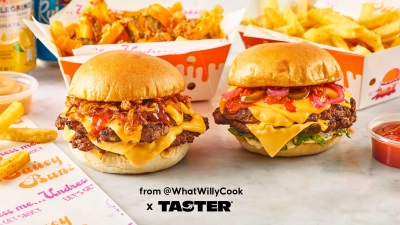 Restaurant menu photography for Taster Saucy Buns by Stephen Conroy food photographer