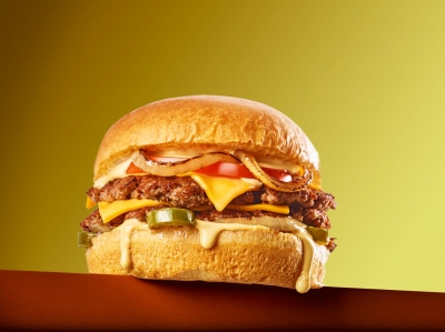 Smashed Beef Burger photography by Stephen Conroy food photographer