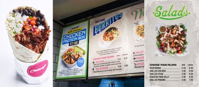 Chilango Burrito Stephen Conroy menu photography