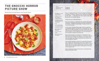 The Gnocchi Horror Show recipe The Lambshank Redemption Film Pun cookbook Published by Dog & Bone photography by Stephen Conroy Food & Drink photographer