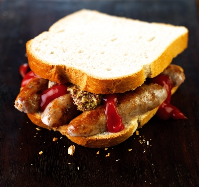 Sausage sandwich photography by Stephen Conroy Food Photographer