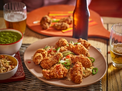 hot breaded chicken brand photography by Stephen Conroy food photographer