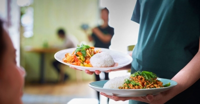 Thai Restaurant waitress photography for Lime Squeezy by Stephen Conroy food photographer