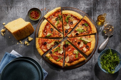 Grana Padano Cheese Pizza photography by Stephen Conroy food photographer