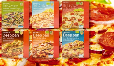 Sainsbury Pizza Food  photography by Stephen Conroy photographer
