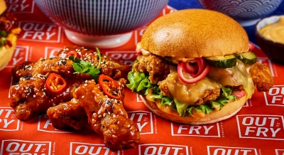 Out fry Stephen Conroy Dirty Vegan burger meal deal food photographer