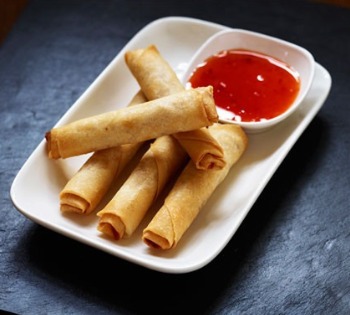 Food photography for the small business spring rolls